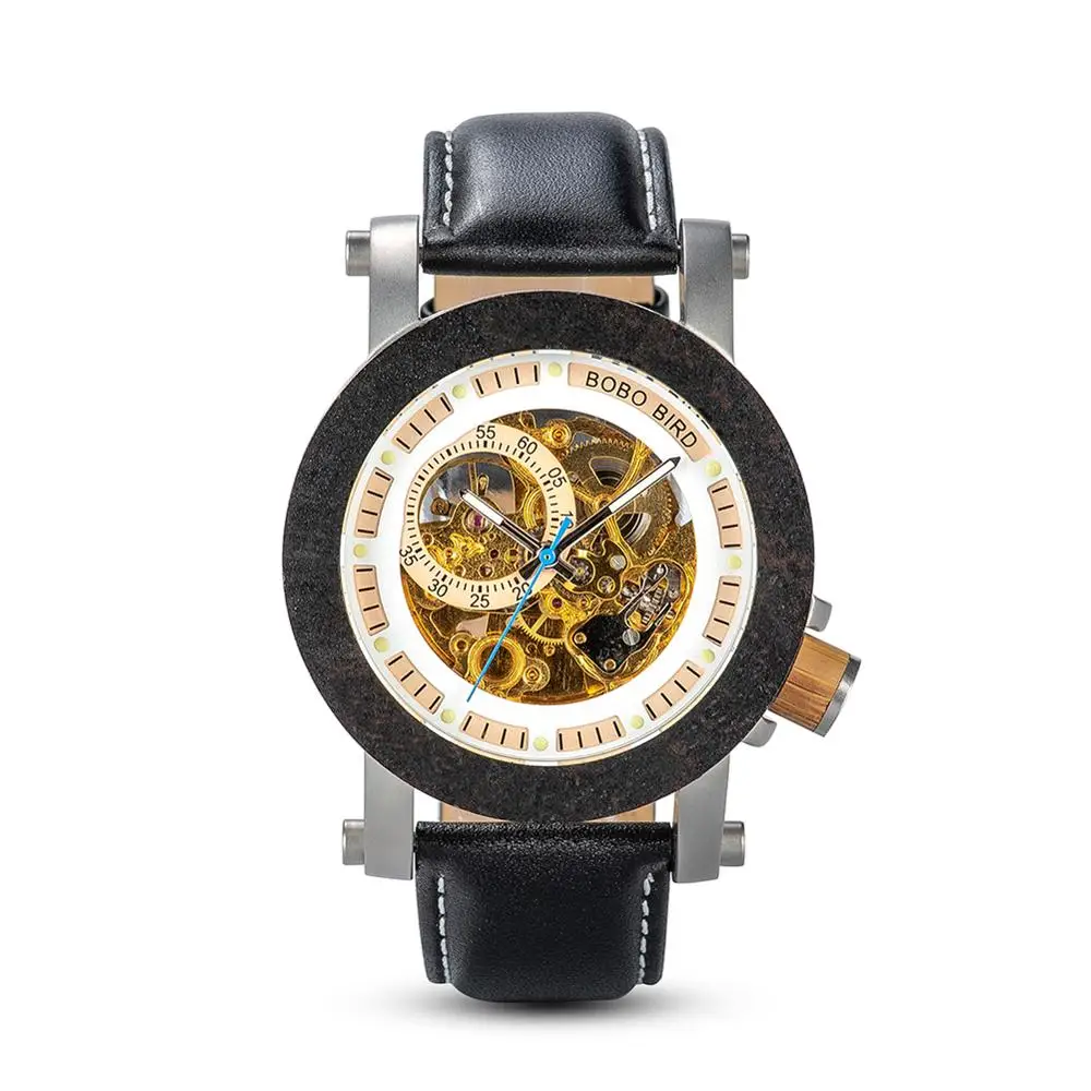 W-K11 Relogio Masculino BOBO BIRD автоматические часы для мужчин лучший бренд класса люкс механические наручные часы мужские erkek kol saati дропшиппинг OEM - Цвет: W-K11