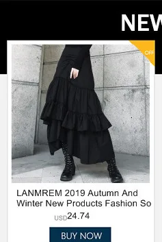 LANMREM Autumn And Winter New Products Fashion Solid Color High Waist Long Section Over The Knee Mesh Skirt Women PB213