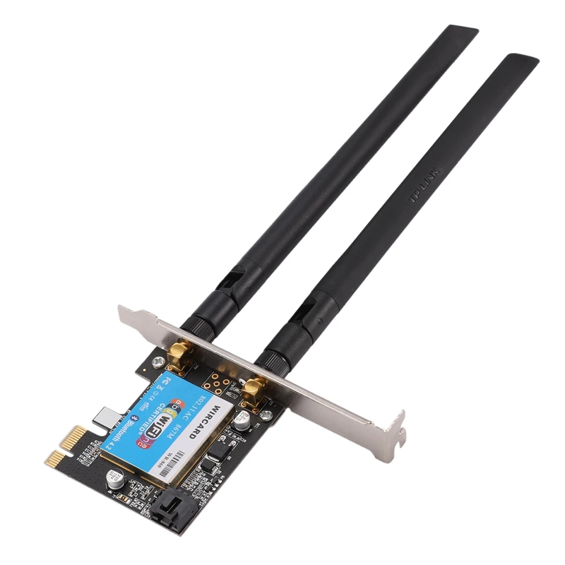 WIRCARD сетевая карта Двухдиапазонная 2,4G/5G 867Mbps+ Bluetooth 4,1 PCIE беспроводная карта для рабочего стола