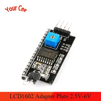 

5pcs IIC/I2C LCD1602 Adapter Plate 2.5V-6V LCD 1602 2004 SPI Serial Interface Board Port LCD Adapter for arduino Diy Kit