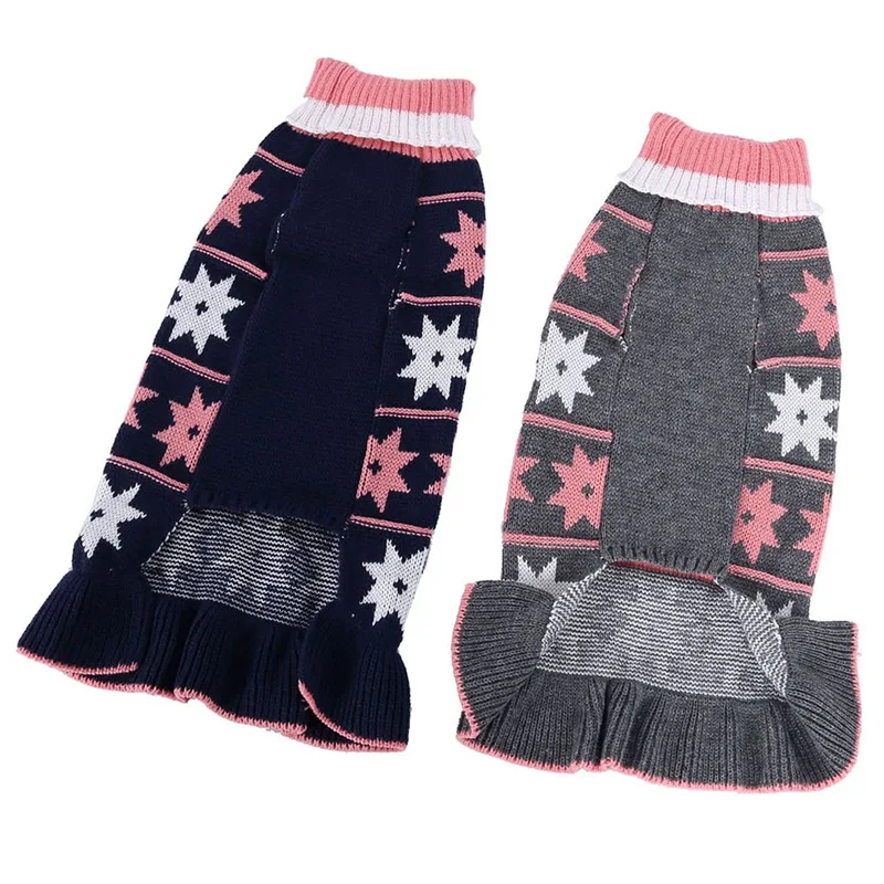 Одежда для собак свитер с высоким воротником вязаный пуловер щенков маленьких