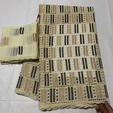 Торговля африканская швейцарская вуаль кружевная ткань с камнями белая нигерийская кружевная ткань из Дубая для свадьбы 5 ярдов/партия