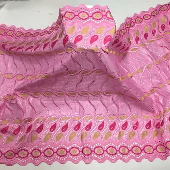 

African bazin riche fabric with brode Latest fashion embroidery bazin lace fabric with net lace 5 yards 2L081001