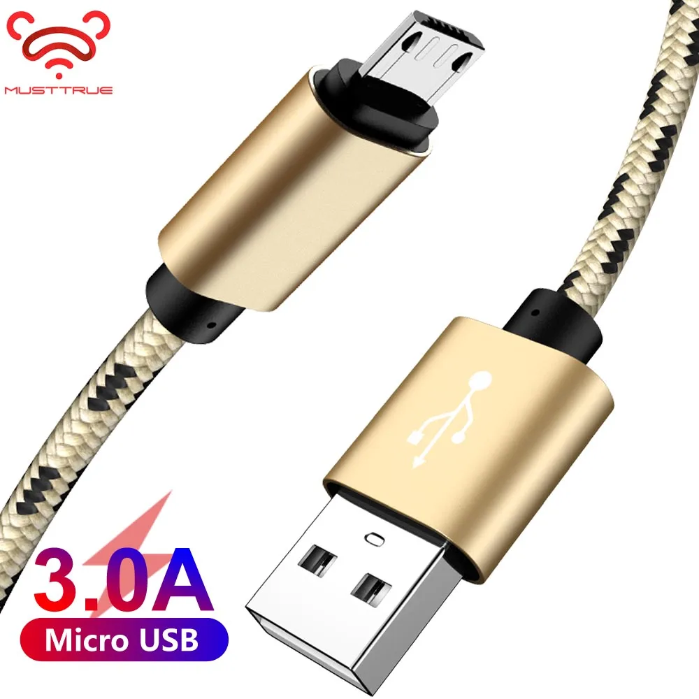 MUSTTRUE USB Micro кабель для быстрой зарядки для hauwei mate 10 lite samsung s6 кабель для передачи данных micro usb Android телефон зарядное устройство