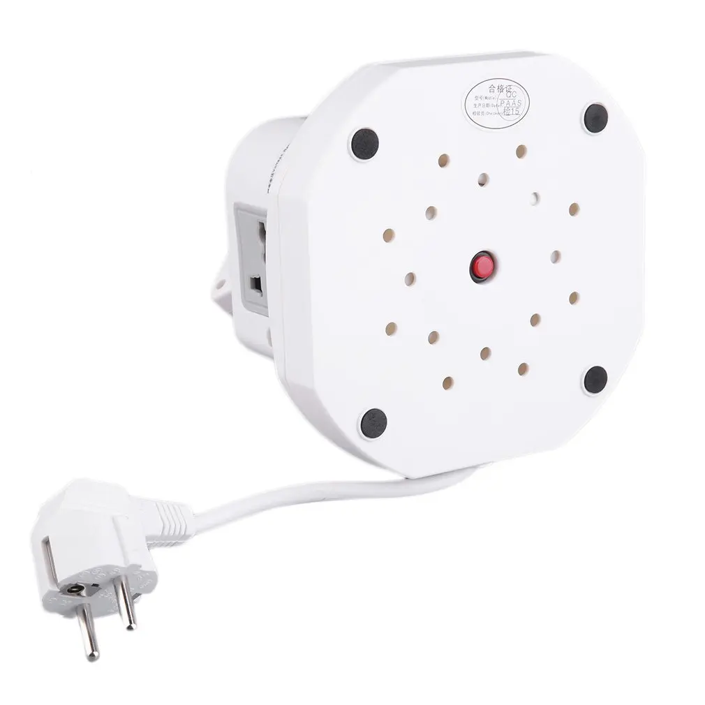PC+ ABS Smart анти-гром перегрузки 3-розетка с 2-USB Порты защита от переполнения топливом с защитой Мощность розеток ЕС