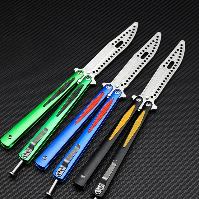 Cuchillo de entrenamiento de mariposa CS GO, herramienta de entrenamiento  plegable, hoja de peine para ejercicio sin borde, envío directo - AliExpress