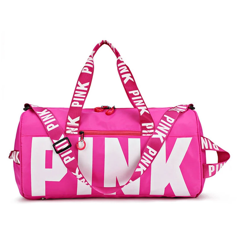 Большая повседневная спортивная сумка, чемодан для женщин и мужчин, Водонепроницаемая спортивная сумка для путешествий, для фитнеса, через плечо, спортивная сумка, рюкзак для ноутбука - Цвет: Pink