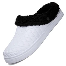 Зимние хлопковые домашние тапочки унисекс; мужские домашние плюшевые теплые шлепанцы; Сабо; Вьетнамки; тапочки с отверстиями обувь; Coton