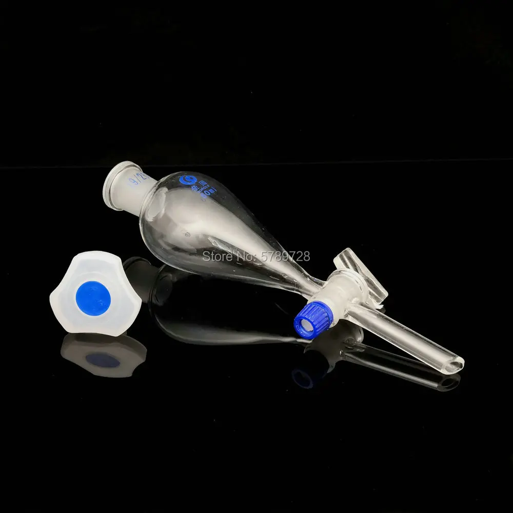 

1pcs 60ml to 2000ml Clear Pyriform Separatory Glass Funnel Straight Drop Tube Borosilicate Glass Stopcock Stopper Lab Stationery