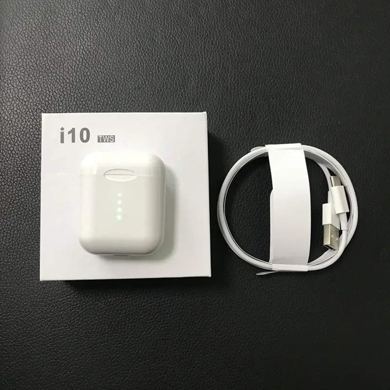 

Original i10 TWS Wireless Headphone Bluetooth 5.0 Earphones Touch Control Type C Wireless Charging HiFi Music 3D Sound Earbuds