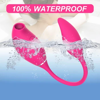 Clitoral Sucking Vibrator With Vibrating Egg 2 in 1 G-Spot Clitoris Stimulator Nipples Clit Sucker Sex Toys For Women Adults 18 6