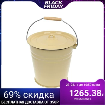 

Bucket with lid 12 l, beige