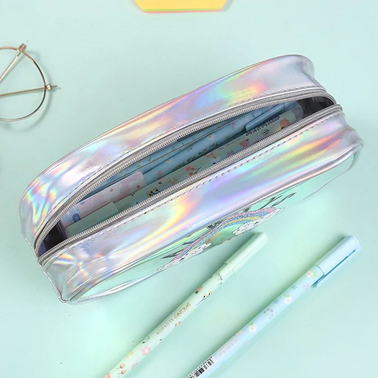 Unicorn Holographic Transparent Pencil Case