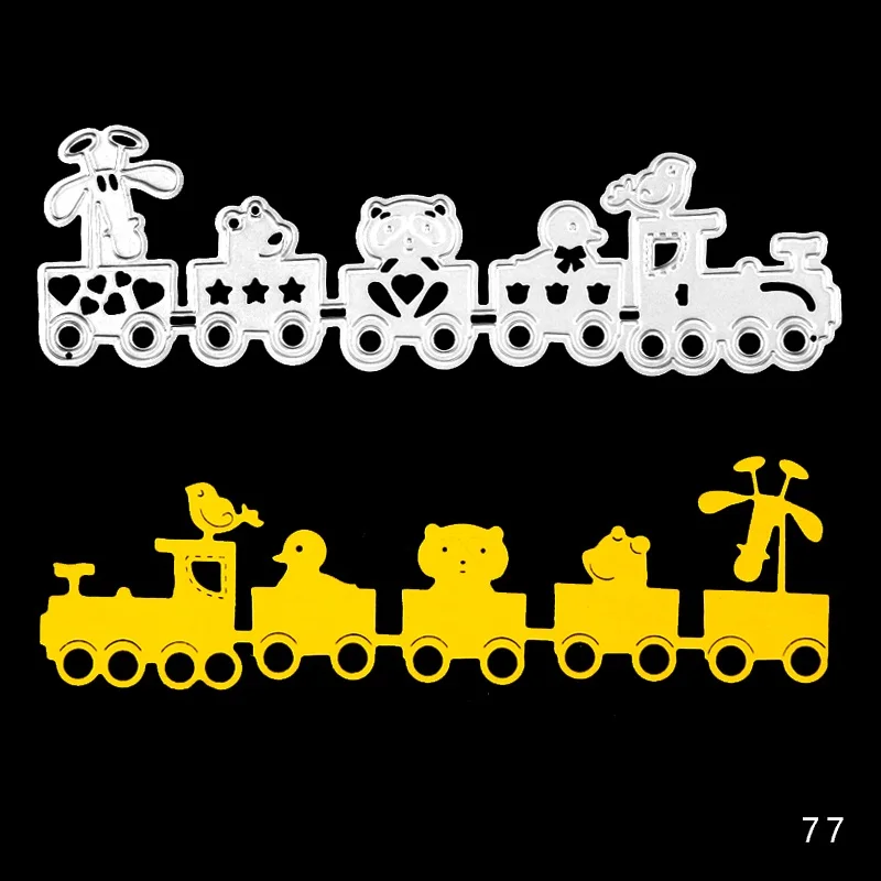 

DABOXIBO Animal Train Metal Cutting Dies Stencils For DIY Scrapbooking/Photo Album Decorative Embossing DIY Handcrafts