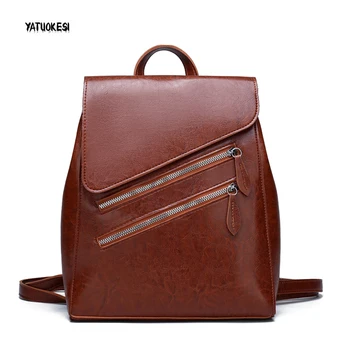 

Backpack Women Pu Leather High Quality Multifunctional Back Pack Shoulder Bag For Teenage Girls Vintage Ladies Travel Rucksack