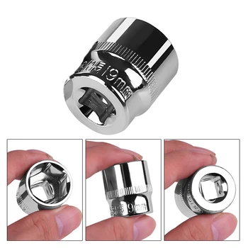 

1 Pc 3/8 10mm Drive Metric Mirror Short Socket For Wrench Spanner 8mm~19mm New