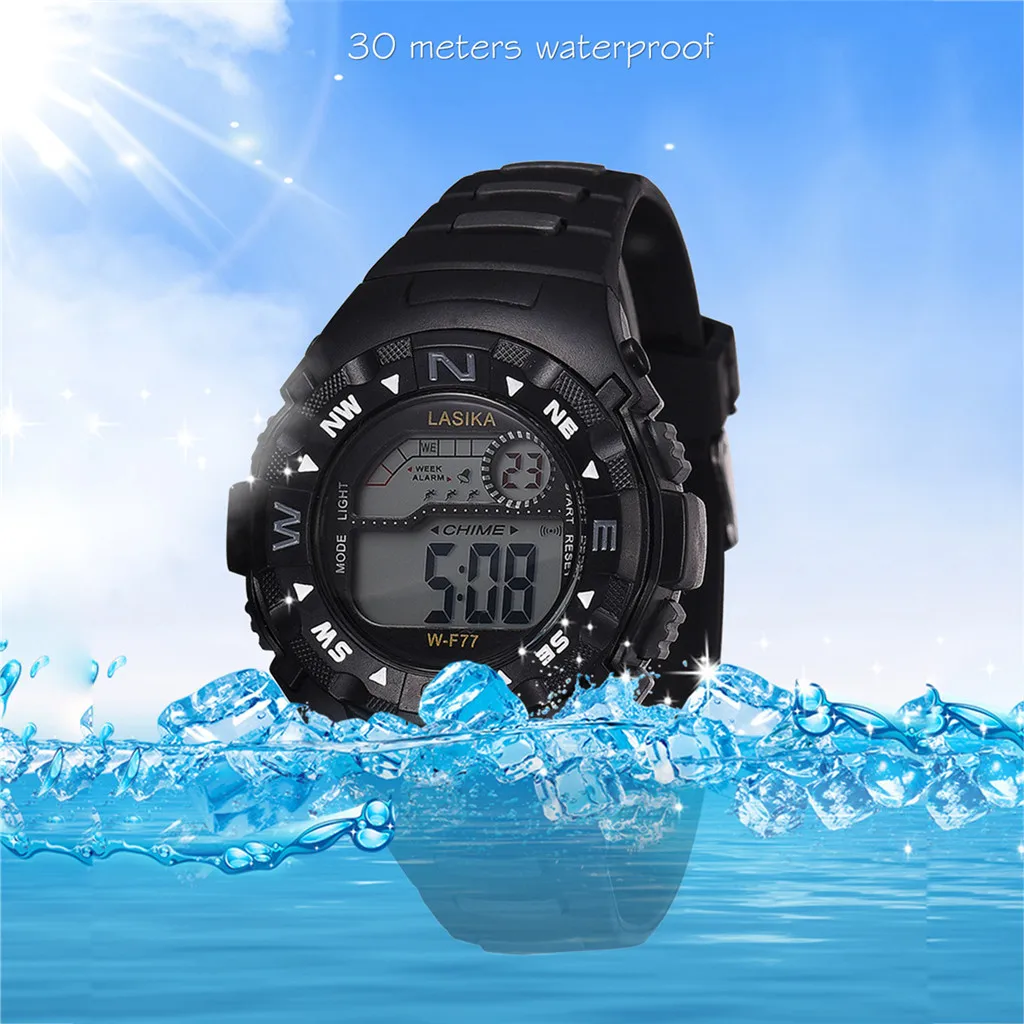 Fashion Children Kids Boy Watches Digital LED Quartz Sports Electronic Quartz Sport Watch WristWatch Relogio Menino