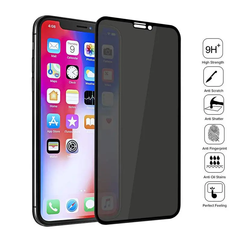 

EPODA Full Cover Private Screen Protector For iPhone X XS MAX XR Antispy Tempered Glass For iPhone 11 6 7 8 Plus Privacy Glass