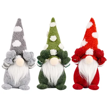 

3 Pcs Creative Party Gnome Shop Window Adornment Christmas Decor Supplies