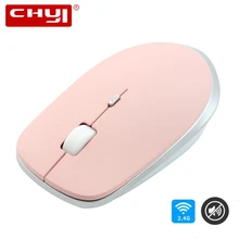 Беспроводная Бесшумная мышь, портативная маленькая компьютерная мышь, эргономичная оптическая USB мышь для Xiaomi, ноутбука, ПК, ноутбука, Macbook, розовая девочка