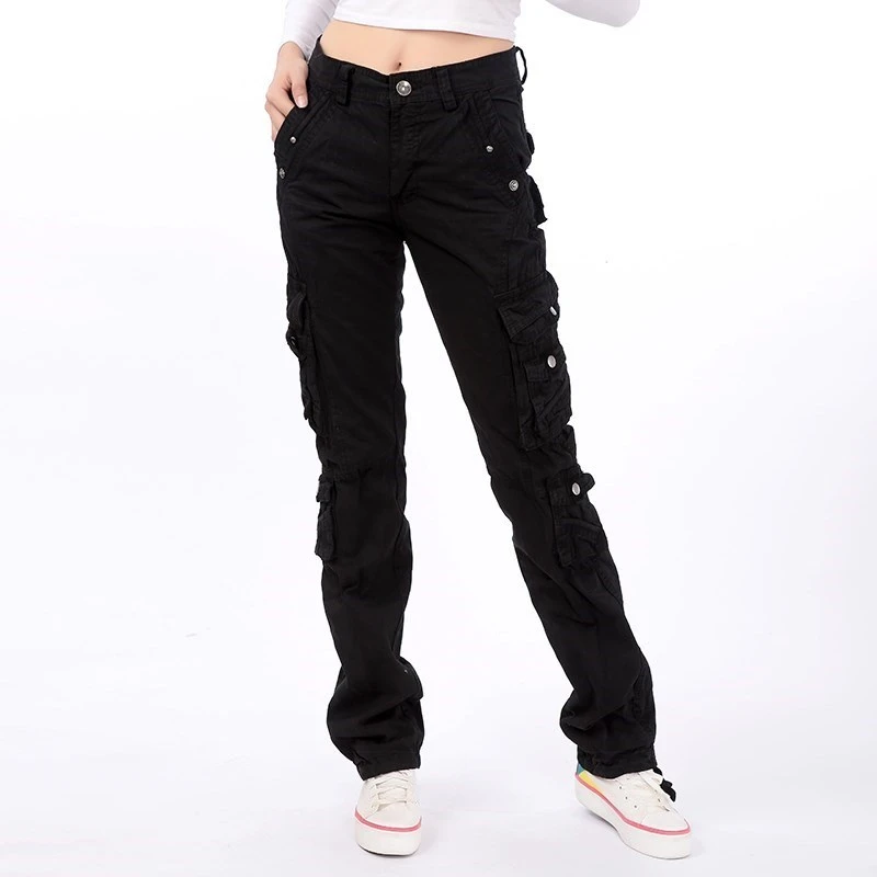 

Outdoor Multi-pockets Cargo Pants Women Fashion Loose Casual Sport Travel Straight Trousers Climbing Trekking Hiking Pants Woman