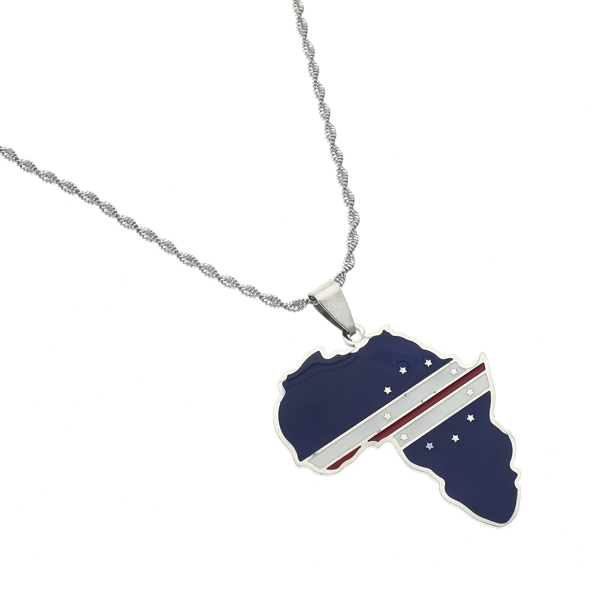 Africa Map & Cabo Verde Map Pendant Necklaces Gold Color Jewelry Map African Map Gift 5