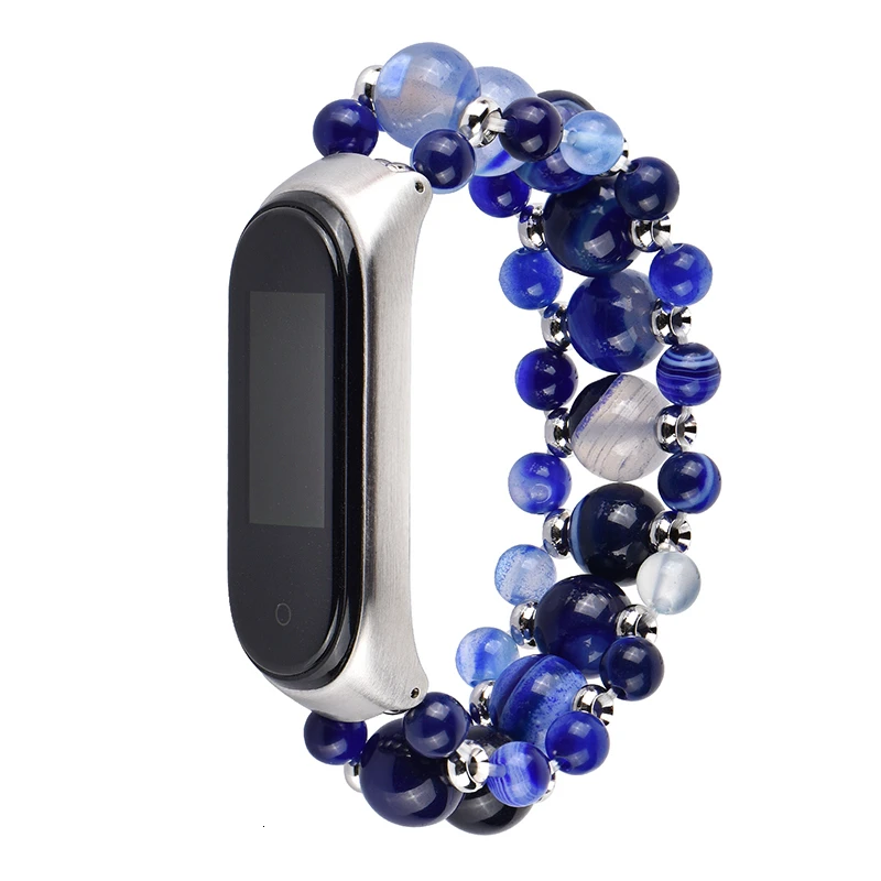 Браслет из агата для xiaomi mi Band 3 4 спортивный ремешок для часов Силиконовый ремешок для xiaomi mi band 3 4 браслет mi band 4 3 для женщин
