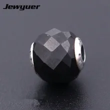 Прочная эссенция, черные бусины с небольшим отверстием, подвески, подходят к тонким браслетам, ожерелья из серебра 925 пробы, ювелирные изделия DIY, хорошее ювелирное изделие ST132