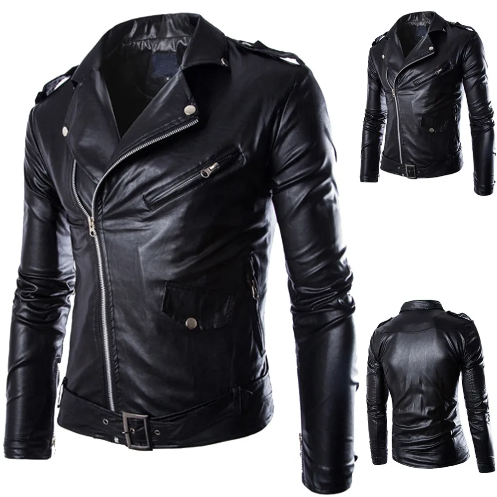 Новое поступление, брендовая мотоциклетная кожаная куртка на молнии для мужчин, мужская Кожаная Куртка jaqueta de couro masculina, мужские кожаные куртки, пальто