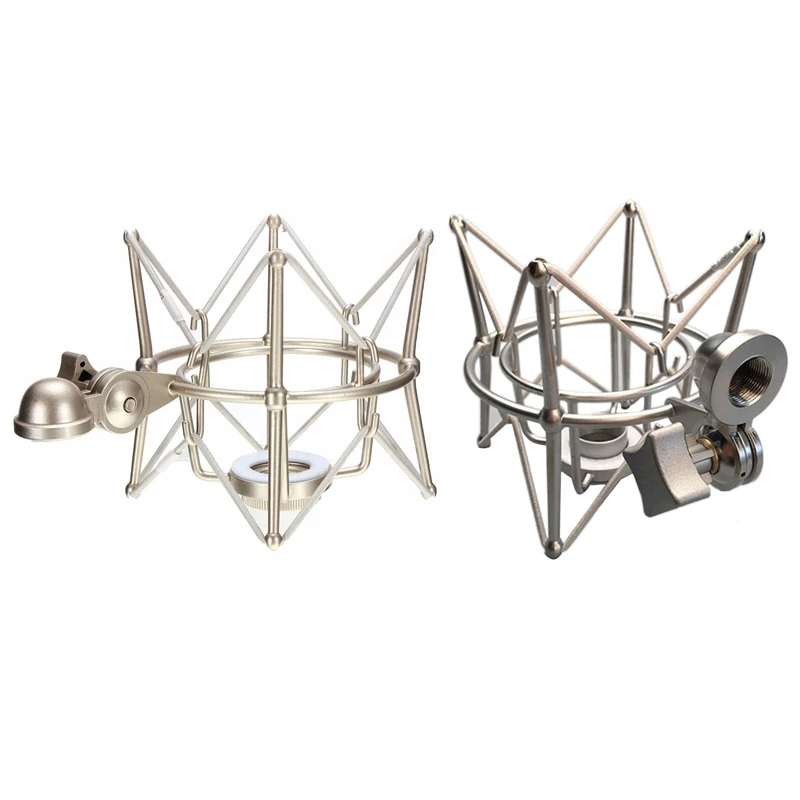 Recording Studio Metal Shockmount Clip Suspension Spiders Bracket Microphone Stand Shock Mount for Broadcast Computer Mic Holder