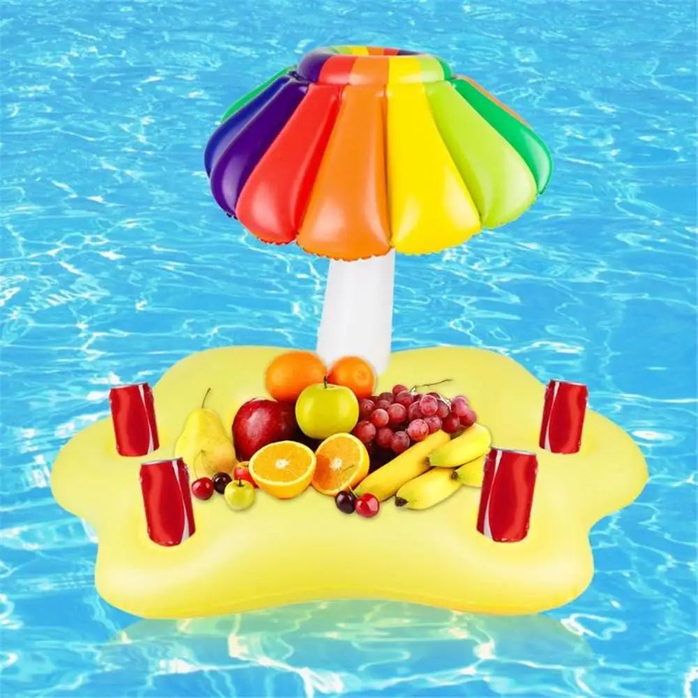 Inflatable Pool Float Drink Holder Floating Pool Table Beverage Fruit