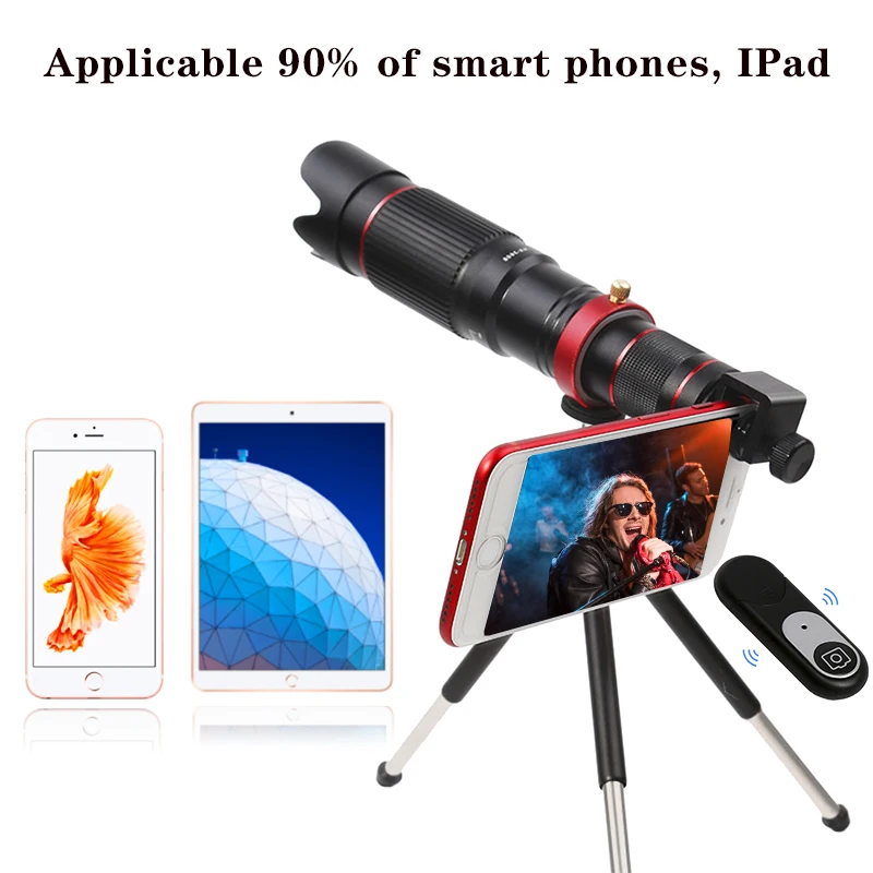 Orsda Mobile Phone Camera Lens 36X Telescope 4K HD External With Universal Clip Phone For Phone Camera Zoom Lens Telescope