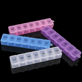 

7 Grids 7 Days Weekly Pill Case Medicine Tablet Dispenser Organizer Pill Box Splitters Pill Storage Box Organizer Case Container