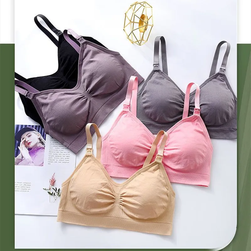 Pregnant women breastfeeding underwear no steel ring gathering anti-sagging maternity bra early maternity clothes