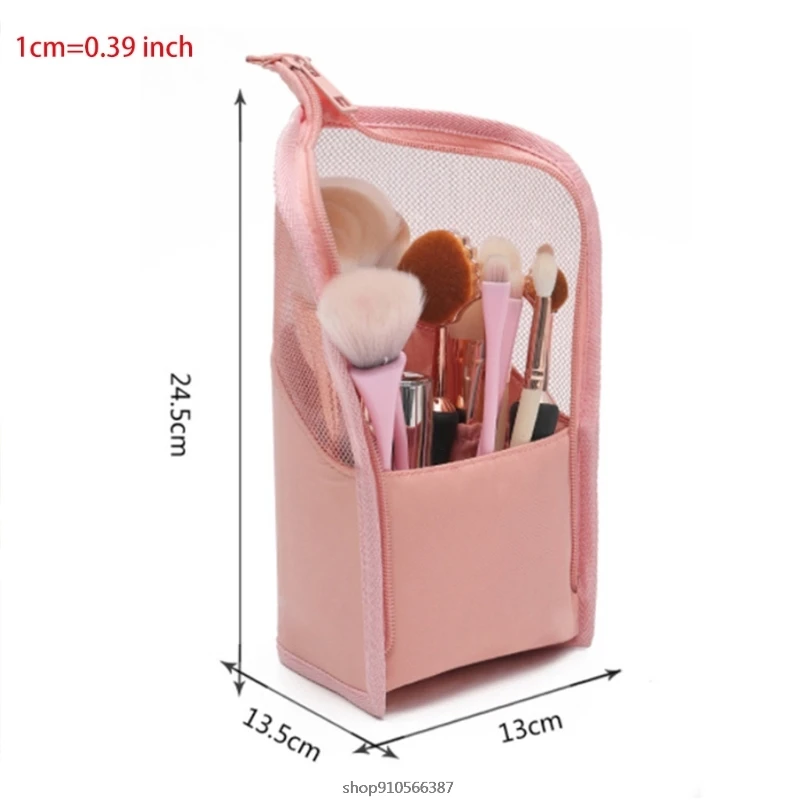 Travel Makeup Brush Bag Portable Cosmetic Brush Holder Organizer Waterproof Stand-Up Makeup Brush Pouch Toiletry Bag wholesales