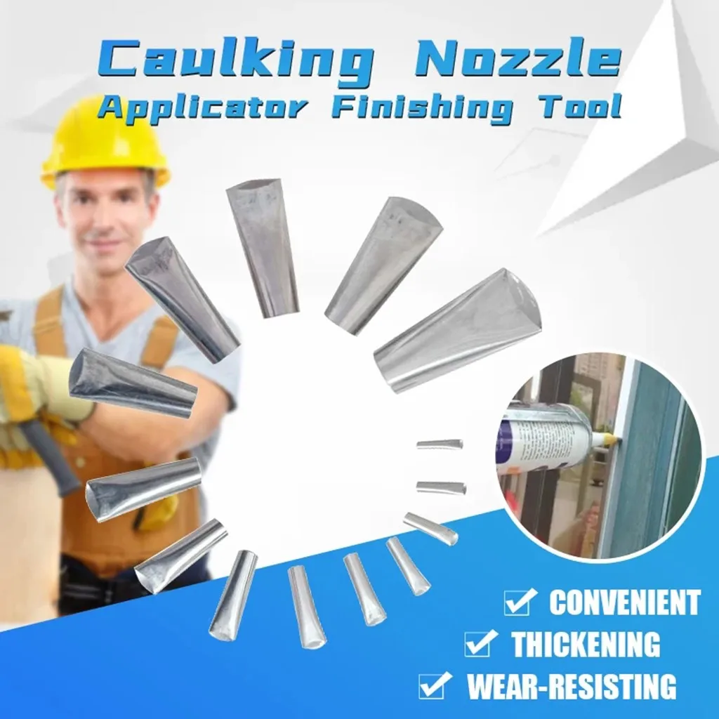 

14PCS Caulking Finisher Silicone Sealant Nozzle Glue Remover Scraper Caulking Nozzle Home Improvement Tools Garden