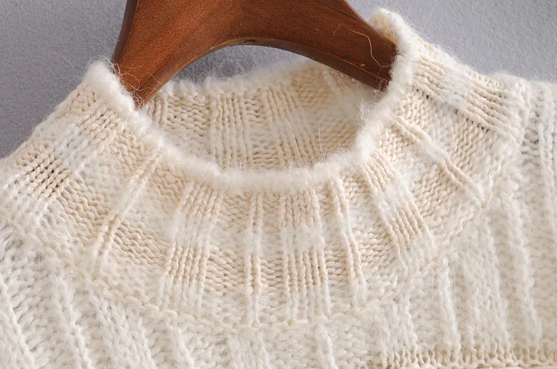 Винтажный элегантный кружевной свободный вязаный свитер для женщин, модный Уютный пуловер с круглым вырезом в стиле пэчворк, шикарные топы для женщин