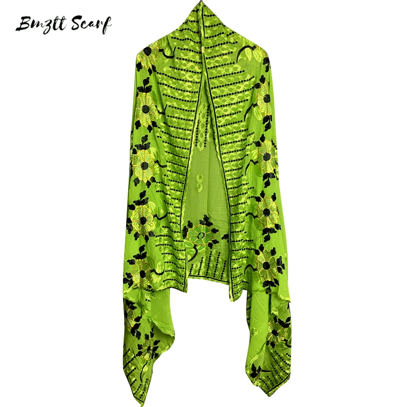 12 цветов на складе! Новая африканская Женская шаль мусульманская вышивка круг