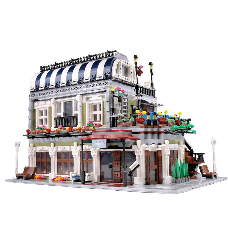 

ZHEGAO QL0920 Creator MOC Stree View Series Romantic Restaurant Building Blocks 3577pcs Bricks Toys Sets Compatible Creator