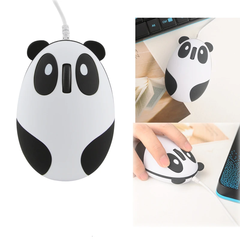 CHYI, компьютерная мини-мышь с милой пандой, Usb Проводная оптическая компьютерная мышь, Эргономичная 3d мультяшная детская мышь с животными для Windows ноутбука Macbook