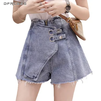 

High Waist Women's Denim Shorts 2020 Casual Boyfriends Style Streetwear Zipper Jeans Shorts Summer Hot Short Jeans Female
