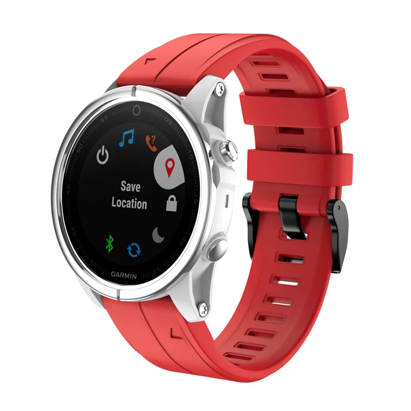 RED 20 мм силиконовый ремешок для часов браслет на петле для Garmin Fenix 5s Fenix 5s Plus AIC88 - Цвет ремешка: RED