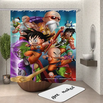 

Dragon Ball Son Goku Anime Shower Curtains Waterproof Shower Curtain Bathroom Polyester 3D