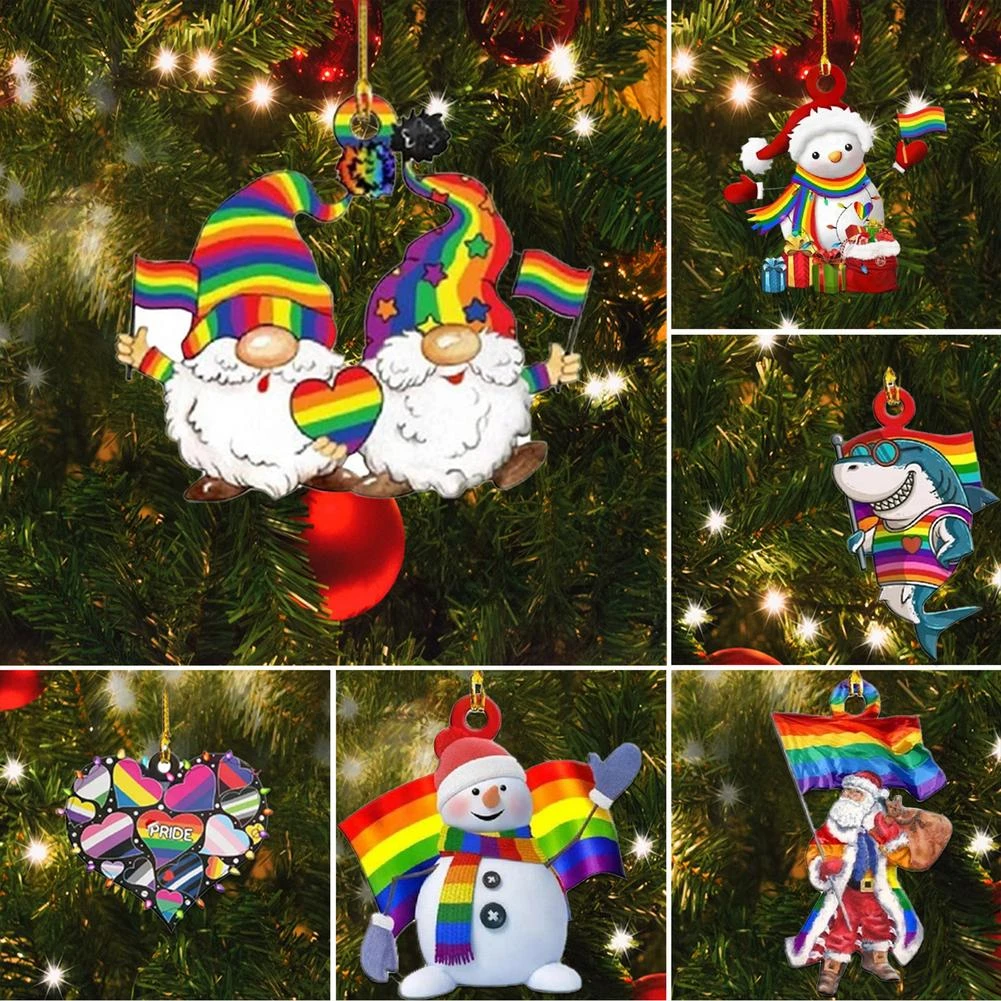 Dw 6Pcs Christmas Tree Ornaments Hanging Ball Pendants Craft Party Decoration