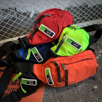 

Brand Originality Design men and women canvas purse outdoor sports multifunctional men's chest bag cashier bag mobile phone bag