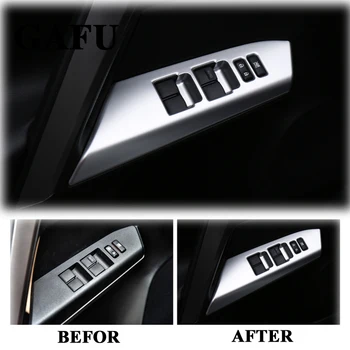 

Car Styling For Toyota RAV4 2014-2017 ABS Matte Auto Interior Door Armrest Panel Window Lift Button Cover Trim Accessories