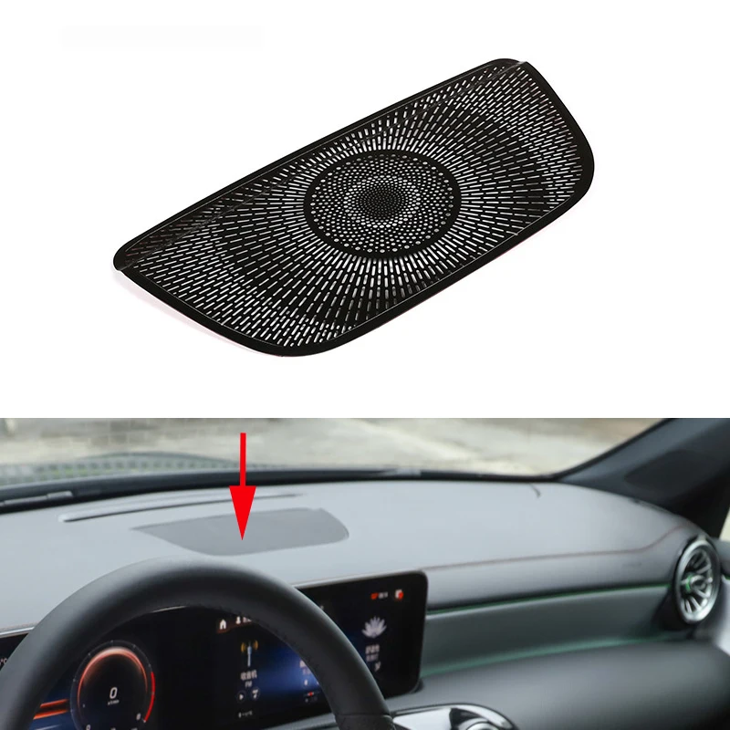 

Aluminum Alloy Car Dashboard Speaker Cover Trim For Mercedes benz A Class W177 V177 A180 A200 2019 2020 Accessories