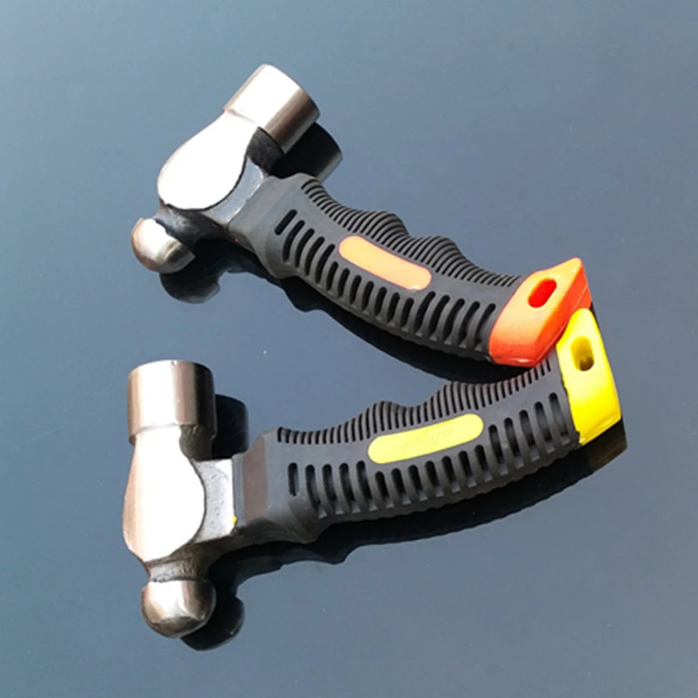 Mini Hammer Ball-peen Hard Metal Hammer Double-faced Non Slip Rubber Grip Hand Tool Woodworking Tool High Carbon Steel