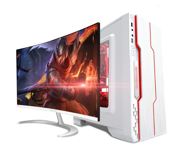 24 ''автофара изогнутой формы ЖК-монитор Процессор i7 оперативная память 32GB SSD 240GB+ 1 ТБ настольный компьютер ПК