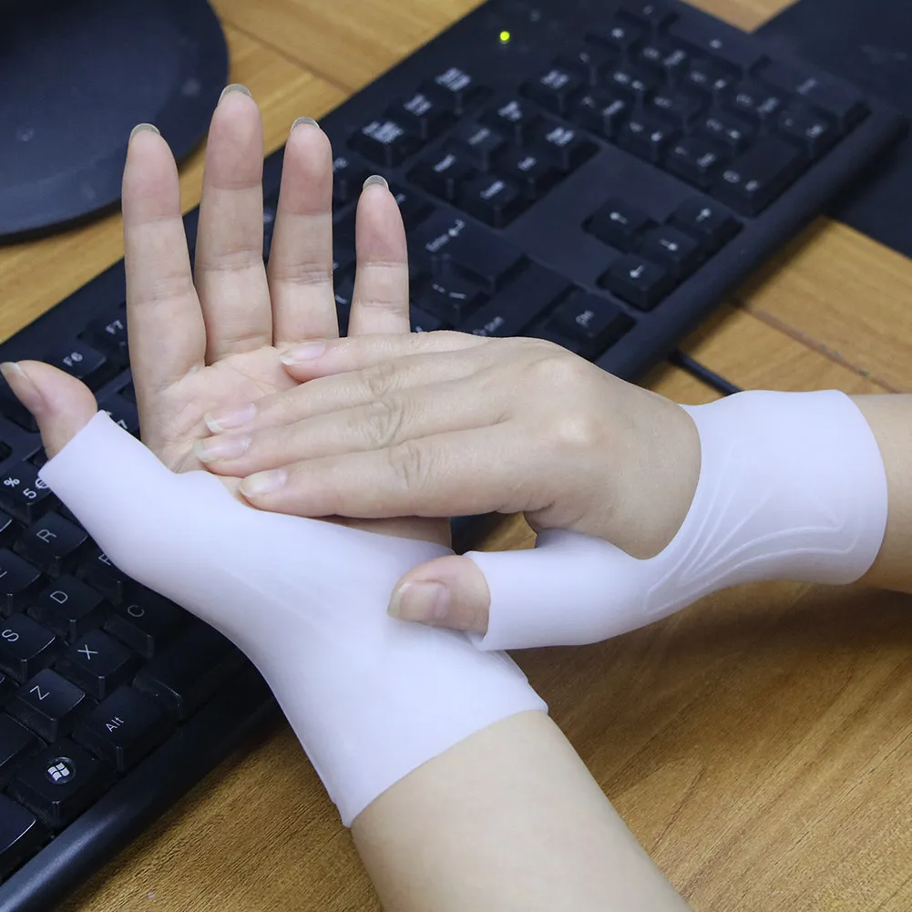 Wrist Brace 1pcs Silicone Gel Therapy Wrist Thumb Support Gloves Arthritis Pressure Corrector Carpal Tendonitis Protection